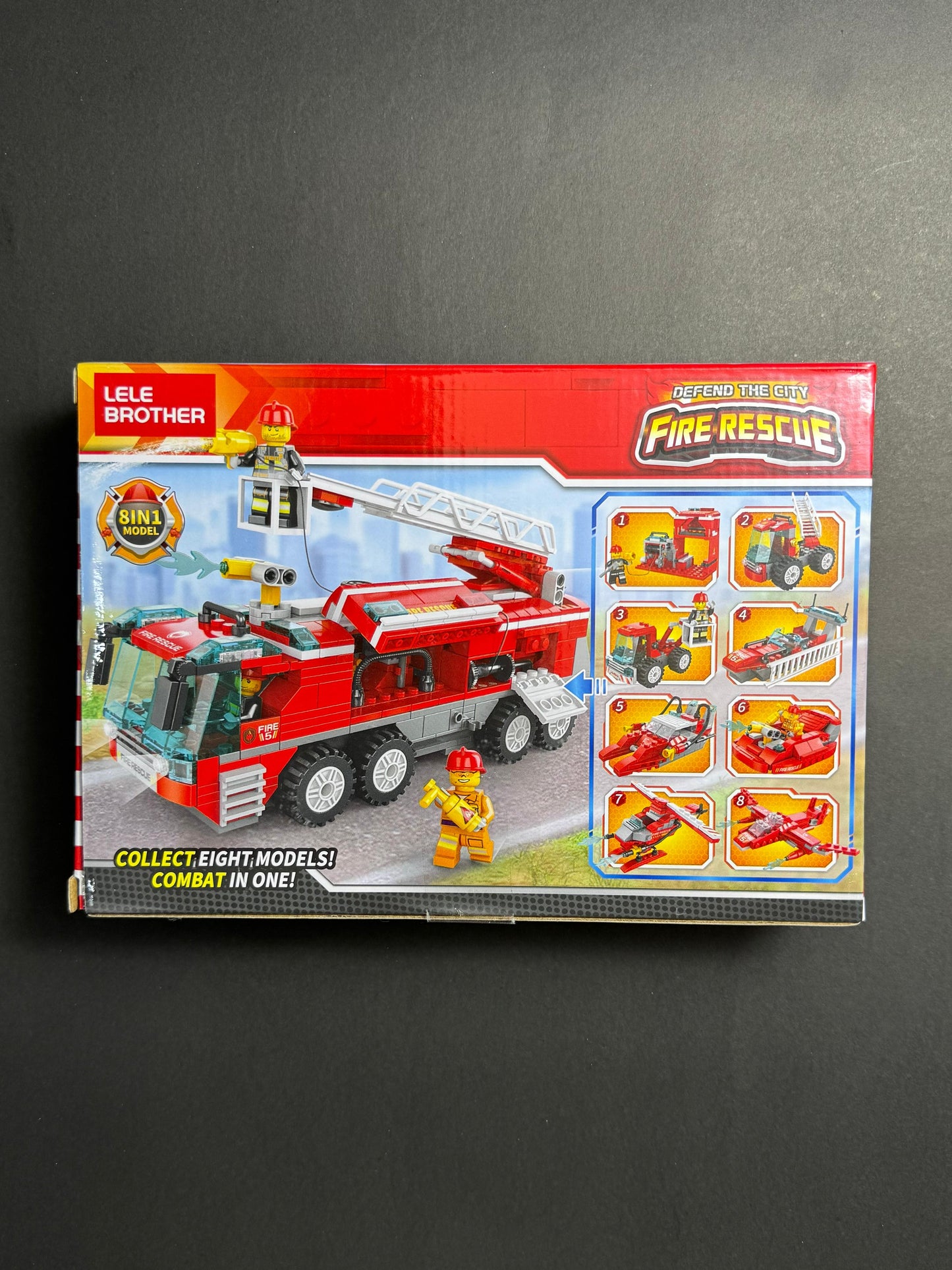 Fire Rescue 8-in-1 Building Block Set