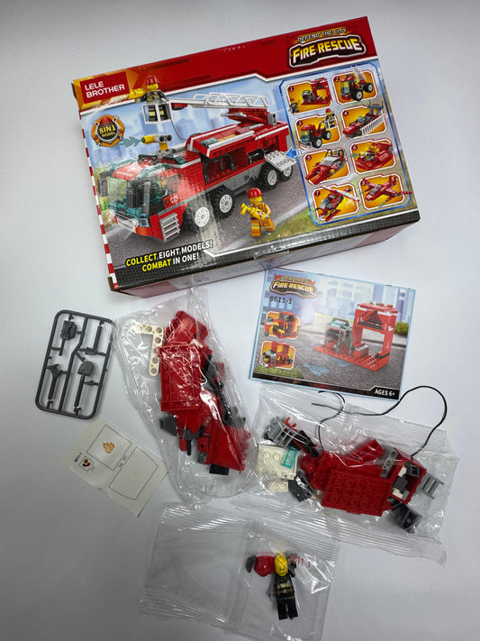 Fire Rescue 8-in-1 Building Block Set