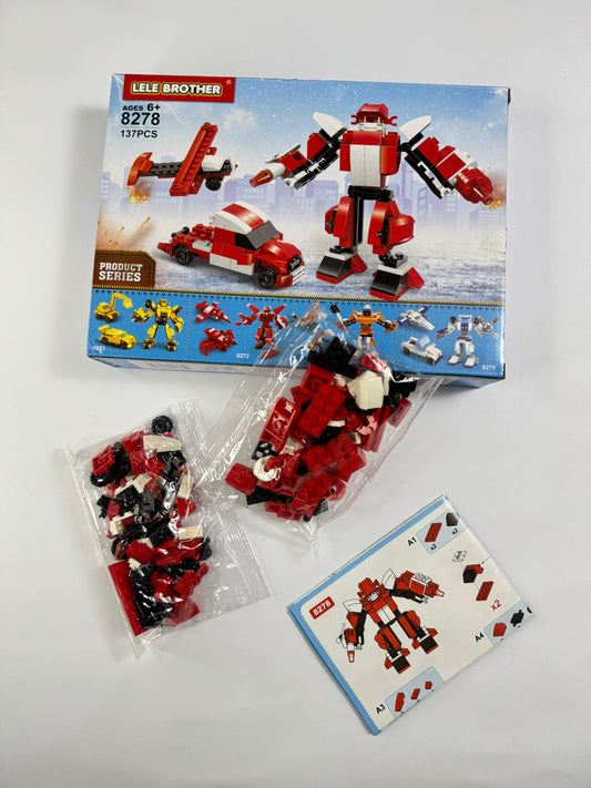 ๐ค 3-in-1 Transforming Robot Builder Set (137 Pieces)