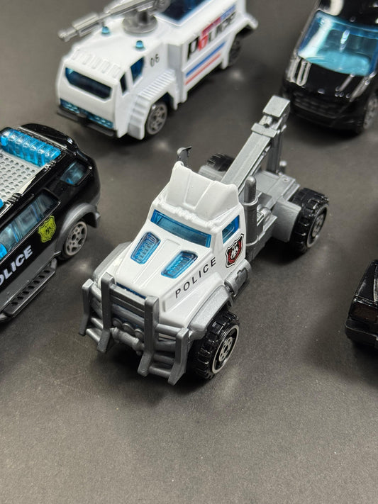Alloy Police Force Car Set (6-Pack)