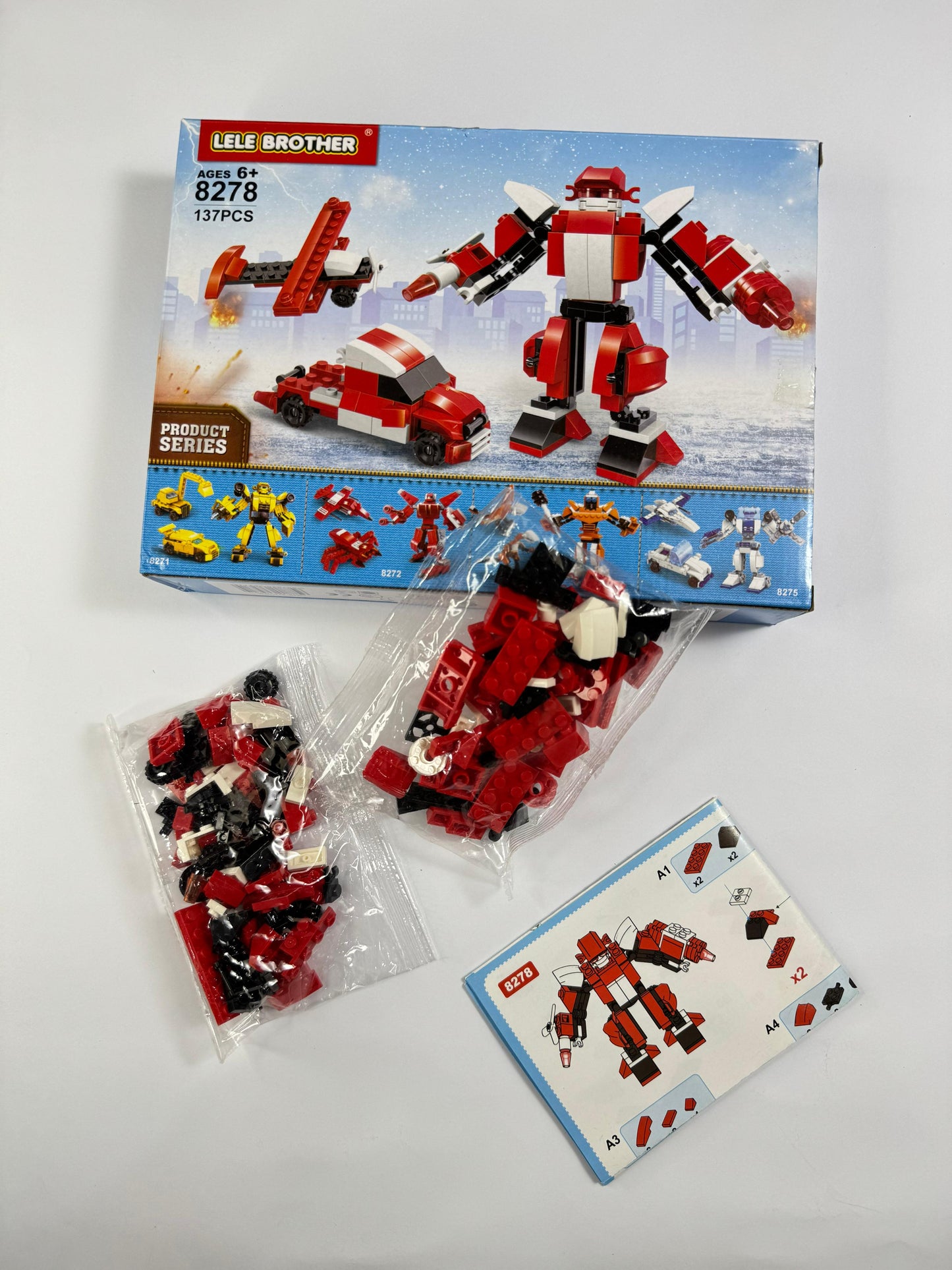 🤖 3-in-1 Transforming Robot Builder Set (137 Pieces)