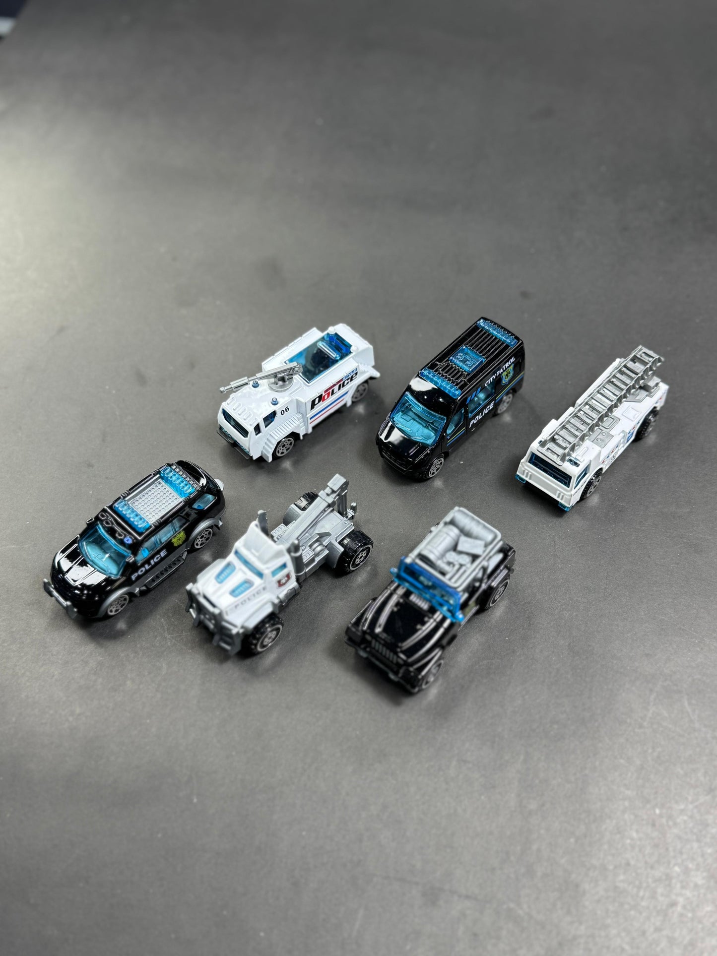 Alloy Police Force Car Set (6-Pack)