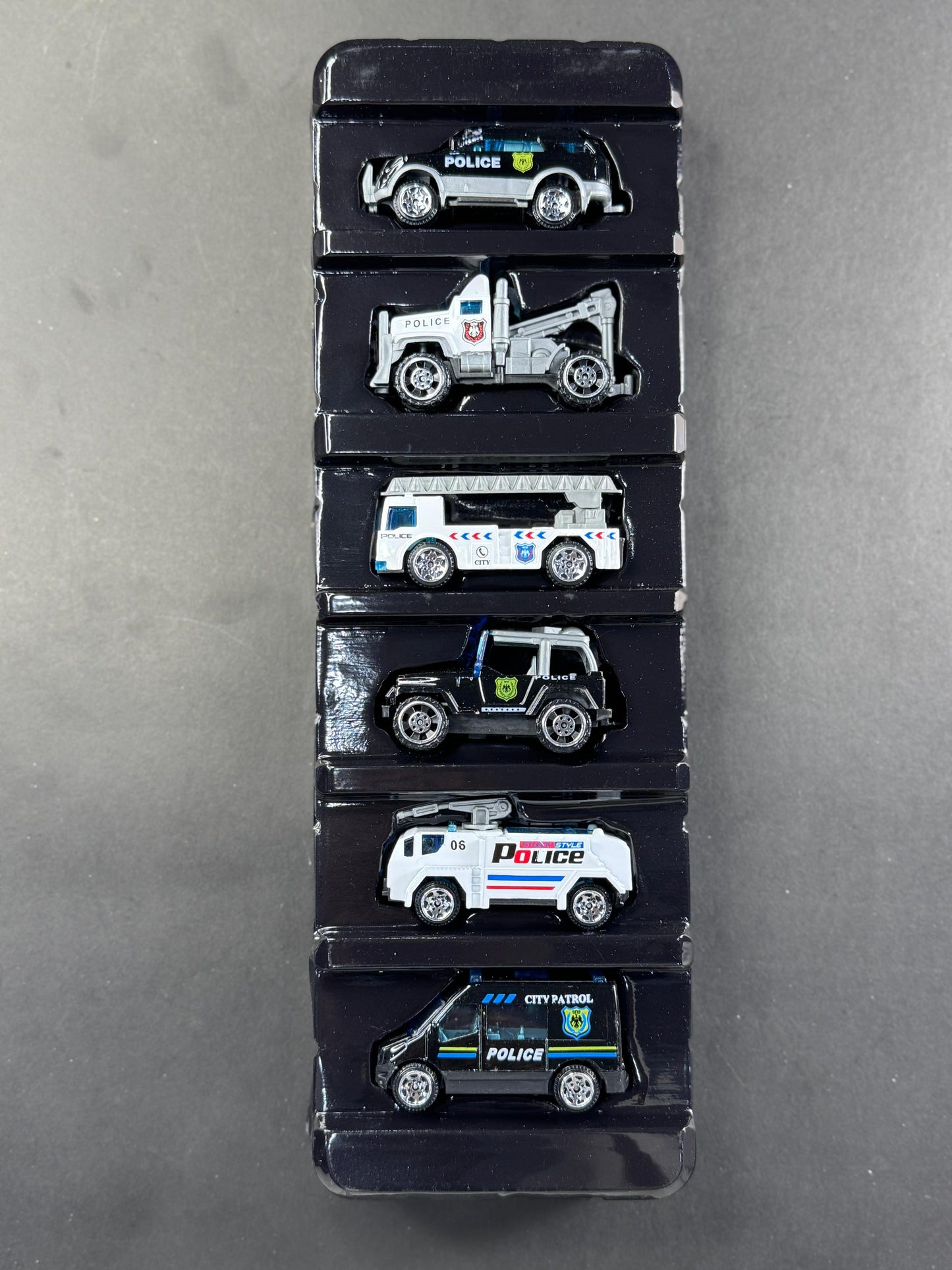 Alloy Police Force Car Set (6-Pack)